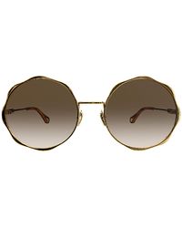 Chloé - Round Frame Sunglasses - Lyst