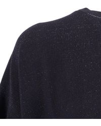 Fabiana Filippi - Lurex Cotton Seed Stitch Short Sleeve Sweater Viscose Polyester Crewneck - Lyst