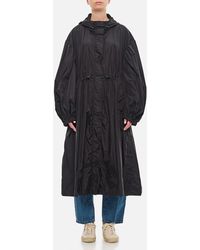 Simone Rocha - Long Puff Sleeve Trapeze Parka W/ Button Placket - Lyst