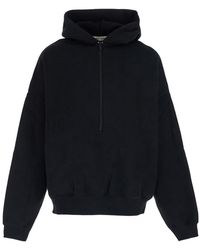 Fear Of God - Sweatshirt 'Property Lounge Half Zip Hoodie Essentials' With Half Zip And Fixed Hood - Lyst