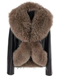 Blancha - Leather Jacket Sheep Coat - Lyst