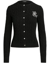 Ralph Lauren - Cable-Knit Cardigan - Lyst