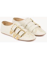 Chloé - Chloé E26 Flat — Cream - Lyst
