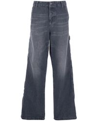 DIESEL - 'D-Livery' Jeans With Logo Patch On The Rear And Wide Leg - Lyst