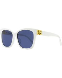 Balenciaga - Square Sunglasses Bb0102sa White/gold 57mm - Lyst