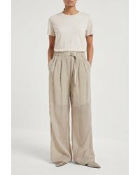 Brunello Cucinelli - Light Wide Leg Trousers - Lyst