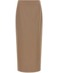 Brunello Cucinelli - Column Long Skirt - Lyst