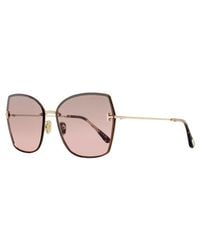 Tom Ford - Nickie-02 Sunglasses Tf1107 28U-Rose Havana 62Mm Ft1107/Rose Metal/Plastic (Acetate) - Lyst