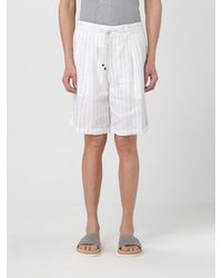 Brunello Cucinelli - Linen Striped Shorts - Lyst