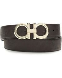 Ferragamo - Reversible And Adjustable Gancini Belt Calf Leather Bos Taurus E Braces - Lyst