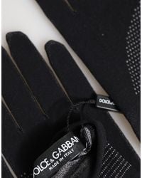 Dolce & Gabbana - Dg Logo Cotton Hands Mitten Gloves Co+03 - Lyst