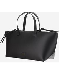 Jil Sander - Small Bateau Tote Bag Calfskin Satchels & Cross Body - Lyst