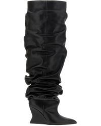 Balmain - Balmain Draped Calfskin Over-The-Knee Boot - Lyst