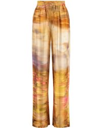 Pinko - Rain Printed High-Rise Trousers - Lyst