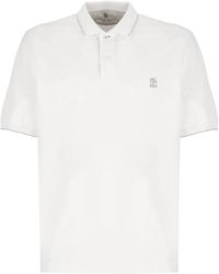Brunello Cucinelli - Logo Cotton Polo Shirt - Lyst