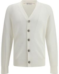 Brunello Cucinelli - Ribbed Cardigan - Lyst