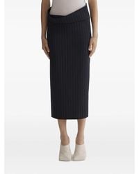 Mugler - Pinstripe Stretch Tube Skirt - Lyst
