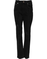 Dolce & Gabbana - Boyfriend Cotton Flared Denim Jeans Elastane Clothing - Lyst