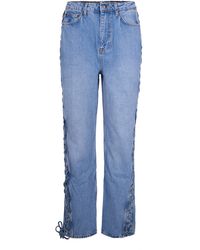 ROTATE BIRGER CHRISTENSEN - Hydrangea Twisted Lacing Jeans - Lyst