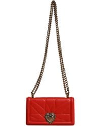Dolce & Gabbana - Quilted Devotion Crossbody Chain Phone Cover Bag Lamb Leather - Lyst