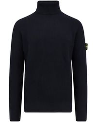Stone Island - Turtleneck Certified Virgin Wool Sweater - Lyst