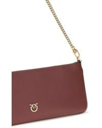 Pinko - Shoulder Bag Horizontal Flat Leather Ribes Intenso Intenso/Antique Calf (Bos Taurus) Wallets & Purses - Lyst