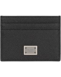 Dolce & Gabbana - Pebbled Calfskin Card Holder Wallets & Cardholders - Lyst