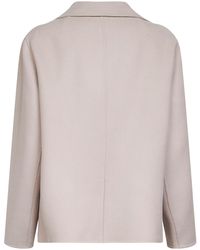 Max Mara - Double-Breasted Pea-Style Jacket Virgin Wool Coat - Lyst