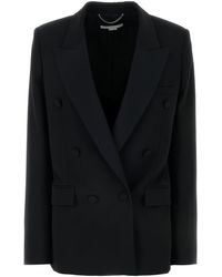 Stella McCartney - Double-Breasted Twill Blazer - Lyst