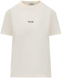 MSGM - T-shirt With Logo - Lyst