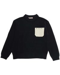 Marni - Crew Neck Sweater Cotton Tops - Lyst