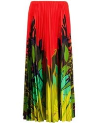 Valentino - Mirrored Monkeys Forest Pleated Skirt - Lyst