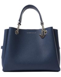 Emporio Armani - Palmellato Eagle Charm Leather-Effect Handbag - Lyst