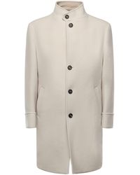 Eleventy - Single-Breasted Wool Coat<Br - Lyst