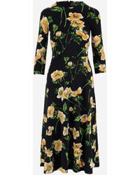 Balenciaga - Technical Jersey Dress With Floral Pattern - Lyst