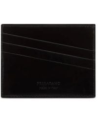 Ferragamo - Diagonal Logo Credit Card Case - Lyst