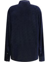 Giorgio Armani - Silk Blend Devoré Velvet Twill Shirt - Lyst