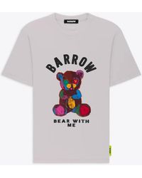 Barrow - Jersey T-Shirt Off Cotton T-Shirt With Teddy Bear Front Print - Lyst