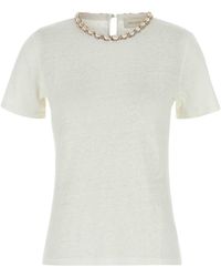Zimmermann - Linen Illuminate T-Shirt - Lyst