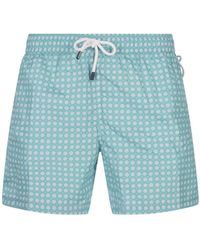 Fedeli - Swim Shorts With Micro Flower Pattern - Lyst