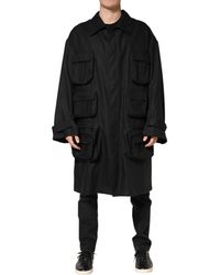 Dolce & Gabbana - Pockets Collared Trench Coat Jacket Linen Clothing - Lyst