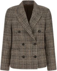 Brunello Cucinelli - Alpaca Leather Blazer Clothing - Lyst