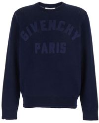 Givenchy - Crew Neck Sweater With Logo Lettering On The Front - Lyst