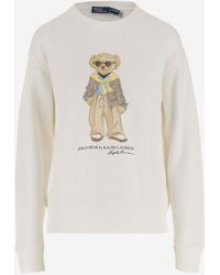 Ralph Lauren - Cotton Blend Polo Bear Sweatshirt - Lyst