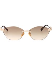 Gucci - Ivory- Metal Sunglasses - Lyst