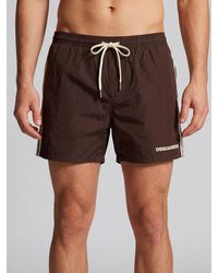 DSquared² - Logo Boxer Midi Swim Shorts Clothing Beachwear - Lyst