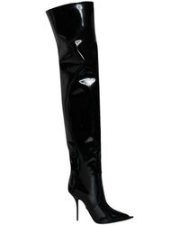 Dolce & Gabbana - Patent Leather Knee High Boots Shoes (Pre-Owned) - Lyst