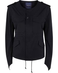 Yohji Yamamoto - Collarless Fitted Jacket - Lyst