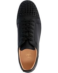 Christian Louboutin 'louis Jr. Spikes' Sneakers in Black for Men | Lyst