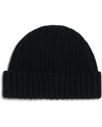 Prada - Prada 1Hc3902Dzl Virgin Wool Ribbed Knit Beanie - Lyst
